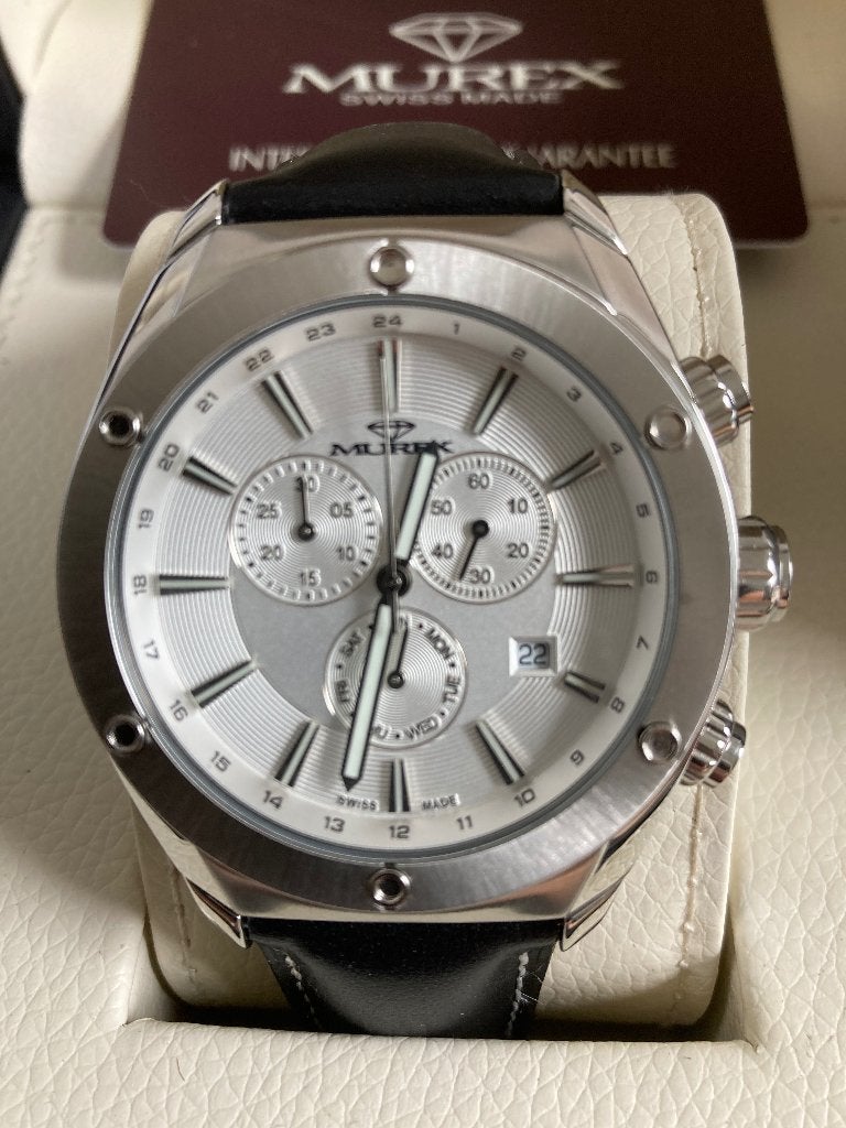 MUREX herenhorloge, Sieraden, Tassen en Uiterlijk, Horloges | Heren, Overige merken, Overige materialen, Leer, Polshorloge