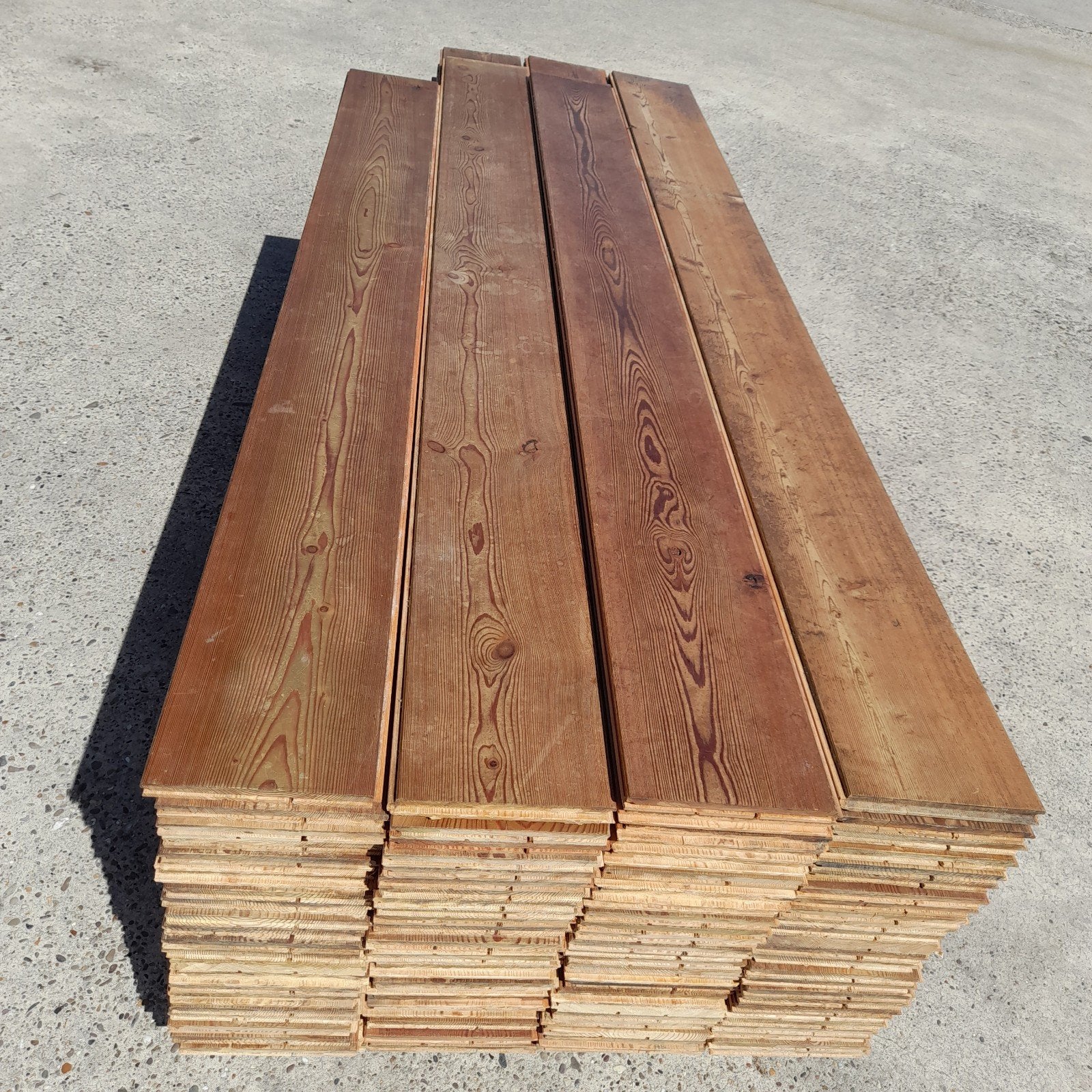 Massief grenen vloer 39 m2 vloerdelen 19,5 cm breed, Ophalen, Gebruikt, Vloerdelen of -planken, 10 m² of meer