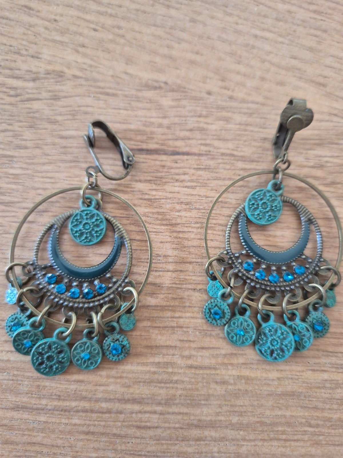 Oorclips van Bijou Brigitte - Bohemian Stijl, Met kristal, Overige materialen, Ophalen of Verzenden, Groen