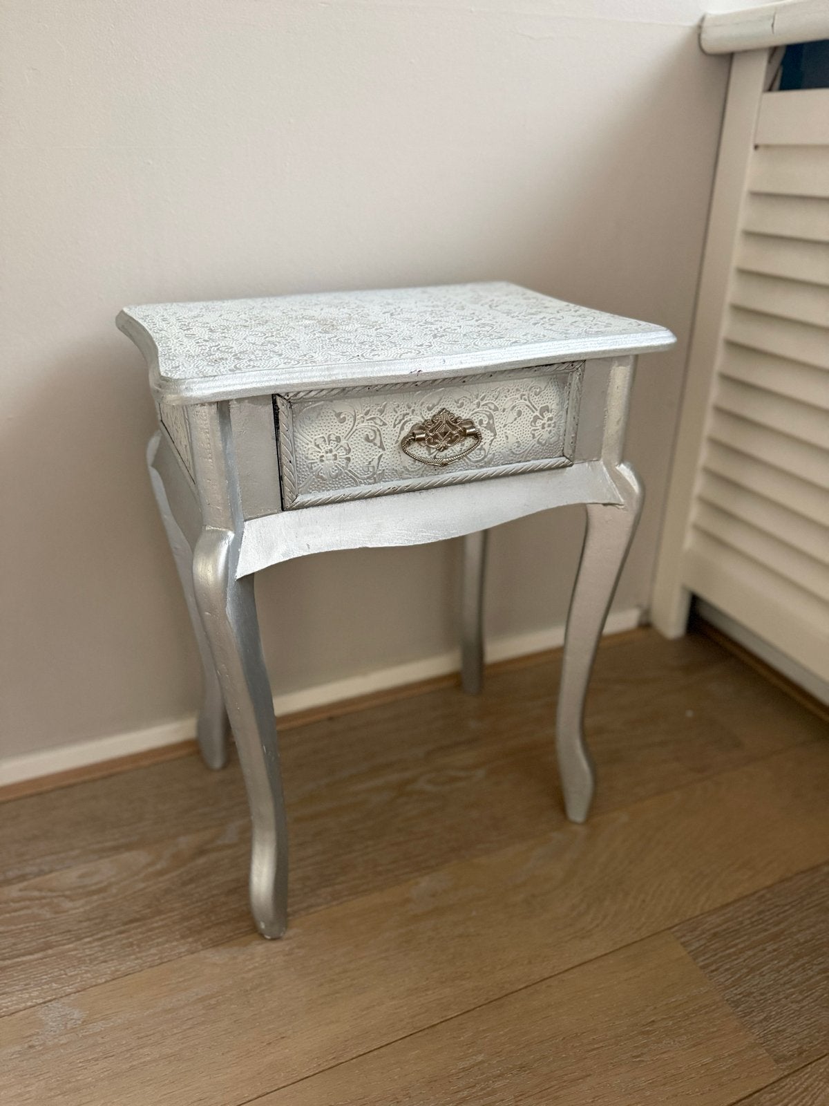Zilveren Barok Sidetable met Lade, Ophalen, Overige materialen, Gebruikt, Minder dan 50 cm