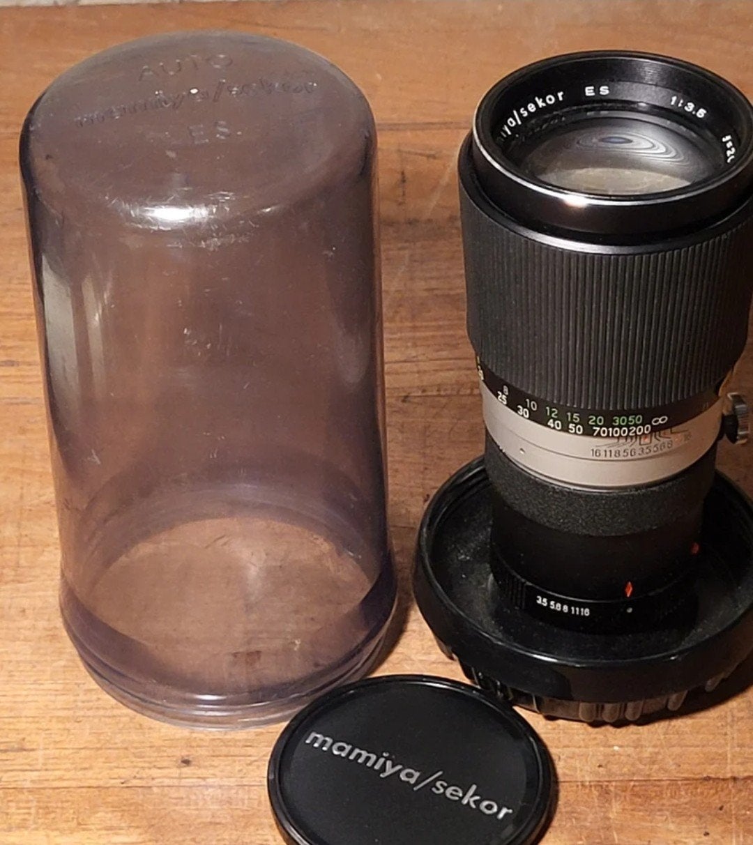 Mamiya/Sekor ES 200mm f/3.5 telelens met koker, Ophalen of Verzenden