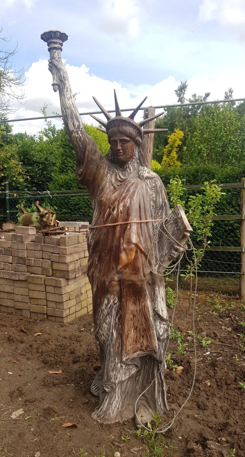 Groot vrijheidsbeeld., Tuin en Terras, Tuinbeelden, Ophalen, Gebruikt, Kunststof