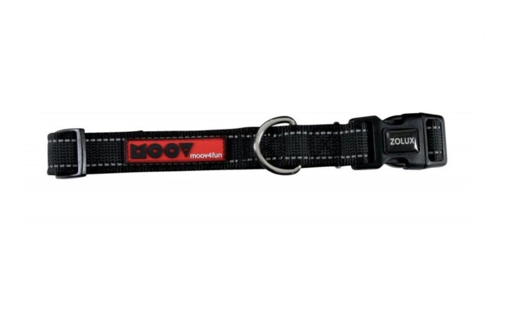 ZOLUX Moov Nylon Halsband Zwart Nekomtrek 45-58 cm KOOPJE!!!, Ophalen of Verzenden, Nieuw