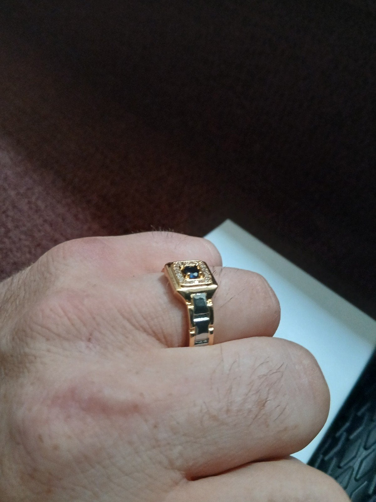 nieuwe 18k gold plated heren ring, Sieraden, Tassen en Uiterlijk, 20 of groter, Heer, Nieuw, Ophalen of Verzenden