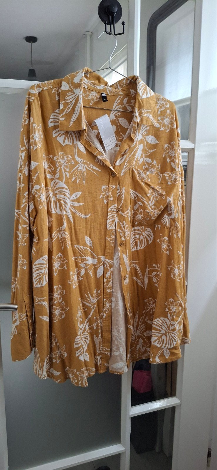 Zomerse blouse ,okergeel,crème van Hema, Kleding | Dames, Blouses en Tunieken, Geel, Maat 42/44 (L), Nieuw, Ophalen of Verzenden