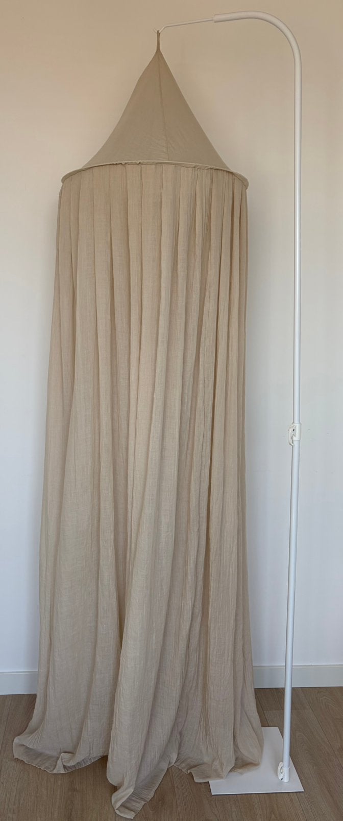 Mooie Jolein klamboe in crèmekleur met standaard, Jollein, Zo goed als nieuw, Klamboe, Ophalen