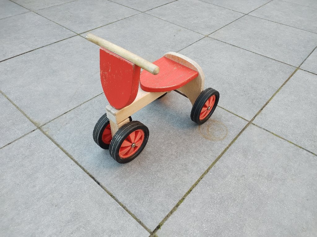 Houten Loopfiets / Vierwieler, Ophalen, Gebruikt, Loopfiets
