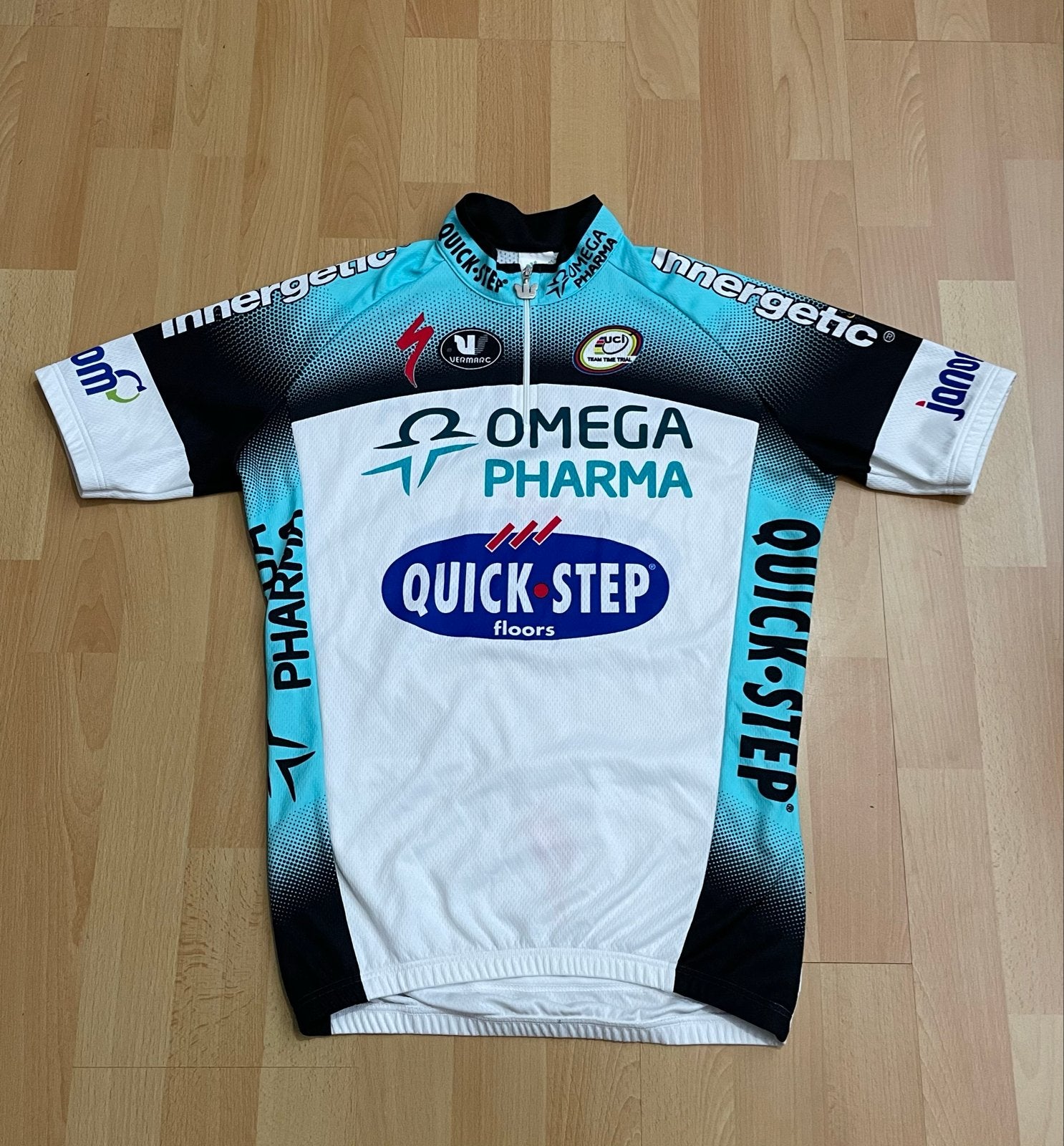 Quick-Step Floors Omega Pharma wielershirt maat S-2-4, Fietsen en Brommers, S, Heren, Ophalen of Verzenden, Zo goed als nieuw