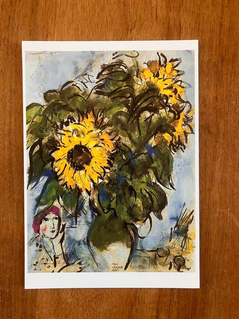 Marc Chagall - Zonnebloemen, Ophalen of Verzenden, 1980 tot heden, Ongelopen, Natuur