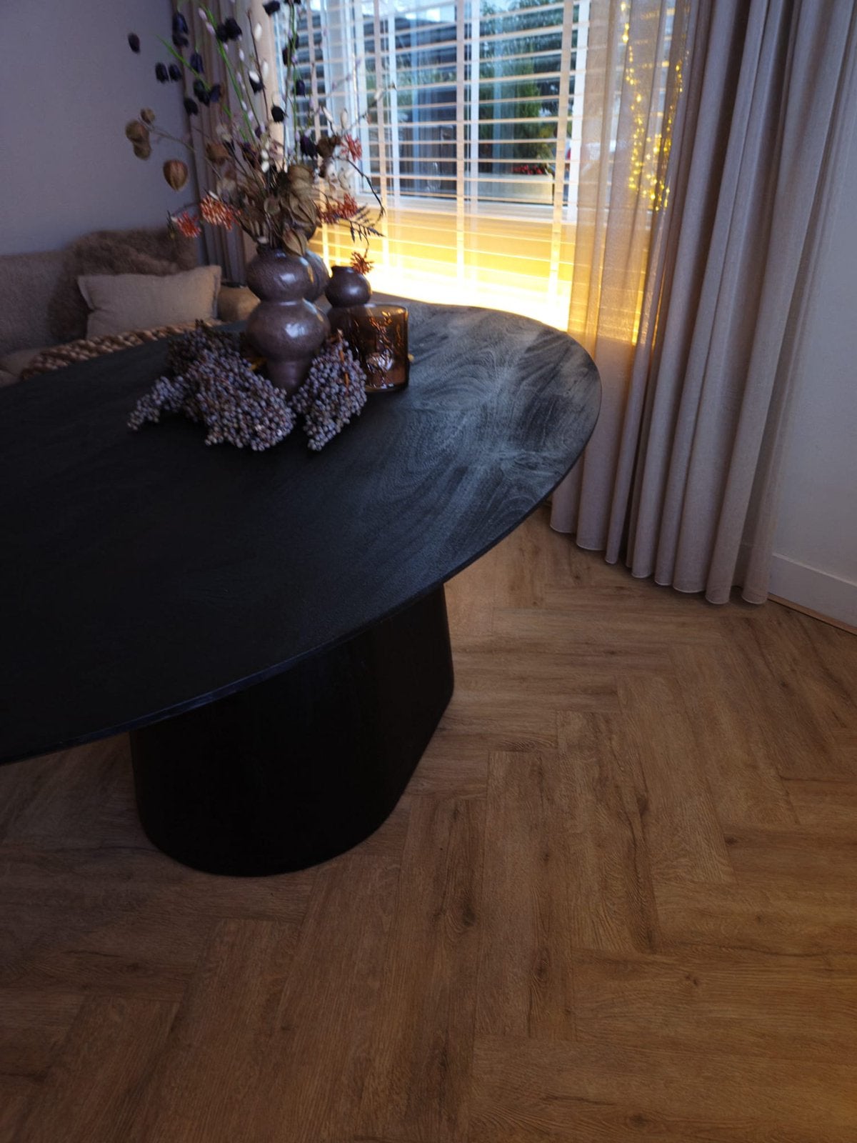 Ovaal en Deens ovale mango houten eettafel 200/110, Ophalen, 100 tot 150 cm, Ovaal, Nieuw