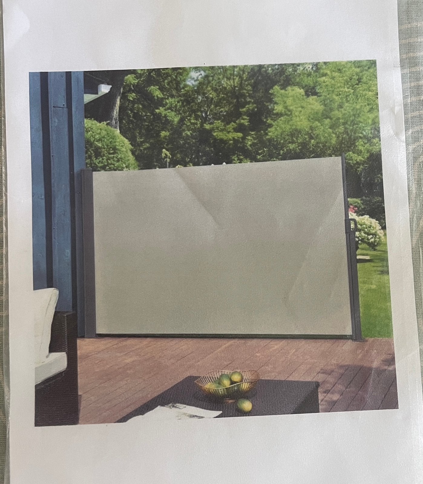 Nieuw uitschuifbaar zijscherm / windscherm 160 x 300 cm, Ophalen, 200 cm of meer, 150 tot 200 cm, Nieuw
