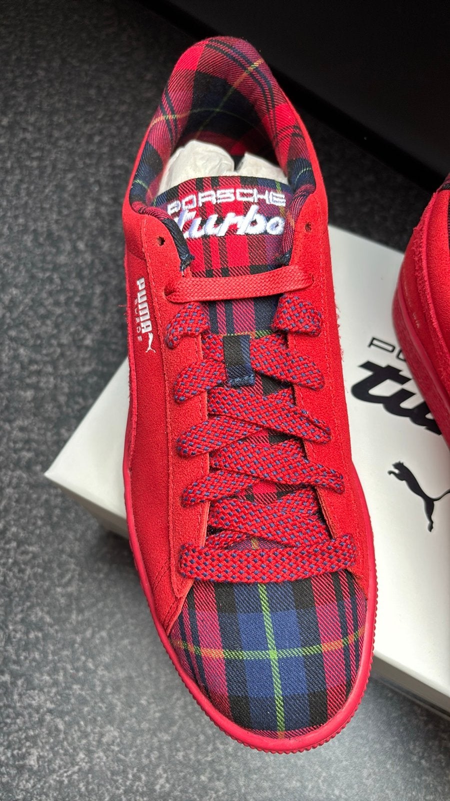 Puma Tartan Porsche Turbo Sneakers Rood - Nieuw, Puma, Overige kleuren, Nieuw, Ophalen of Verzenden