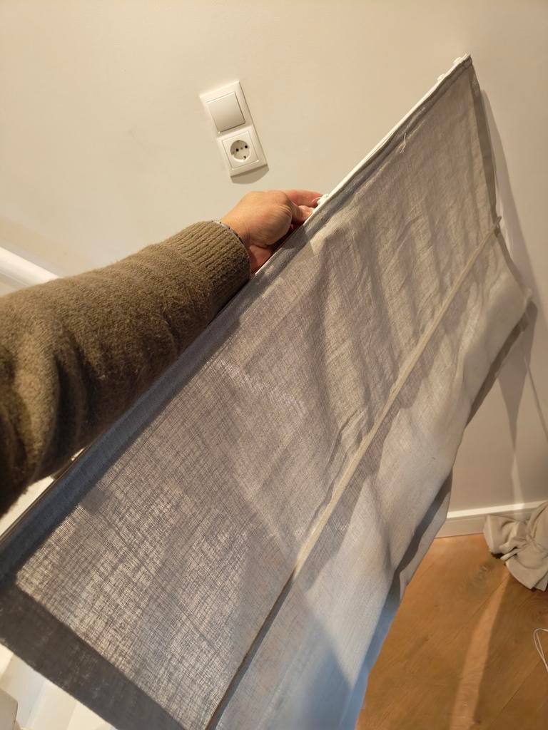 7 vouwgordijnen met trekkoord, diverse maten. 260cm hoogte, Ophalen, Gebruikt, 200 cm of meer, Beige
