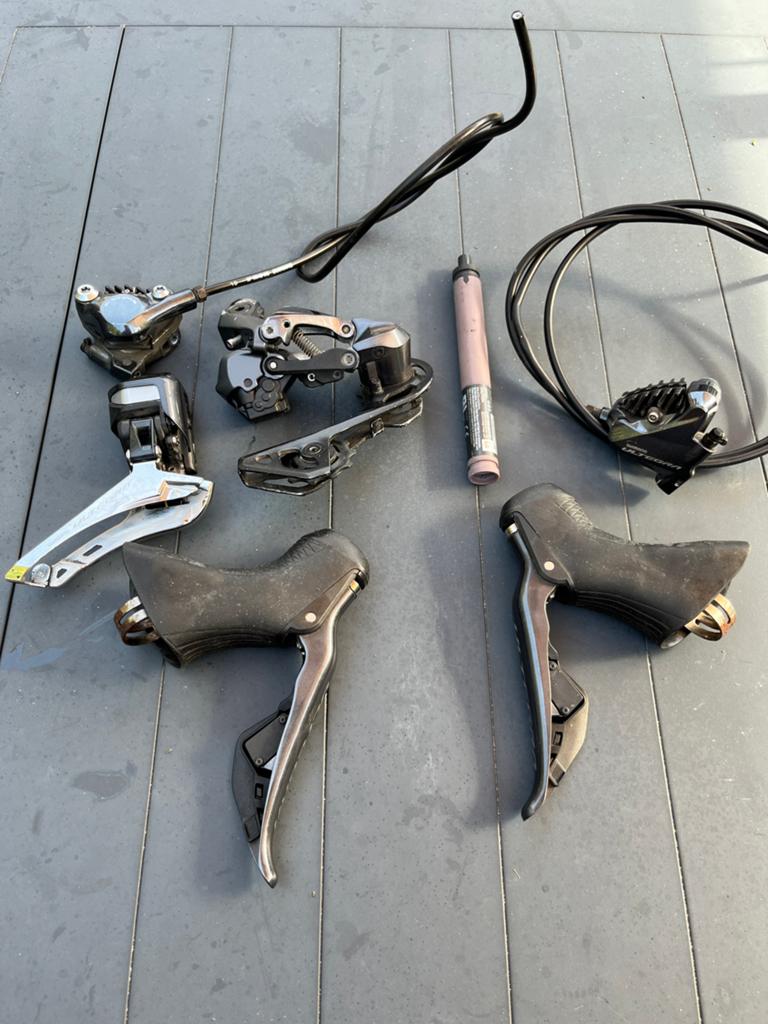 Shimano Ultegra Di2 R8050 Groepset met Hydraulische Remmen, Fietsen en Brommers, Fietsonderdelen, Gebruikt, Ophalen of Verzenden