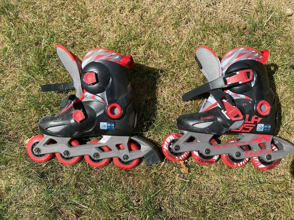Oxelo rolschaatsen inline skates kinderen verstelbaar 28-30, Kinderen en Baby's, Ophalen of Verzenden, Verstelbaar, Zo goed als nieuw