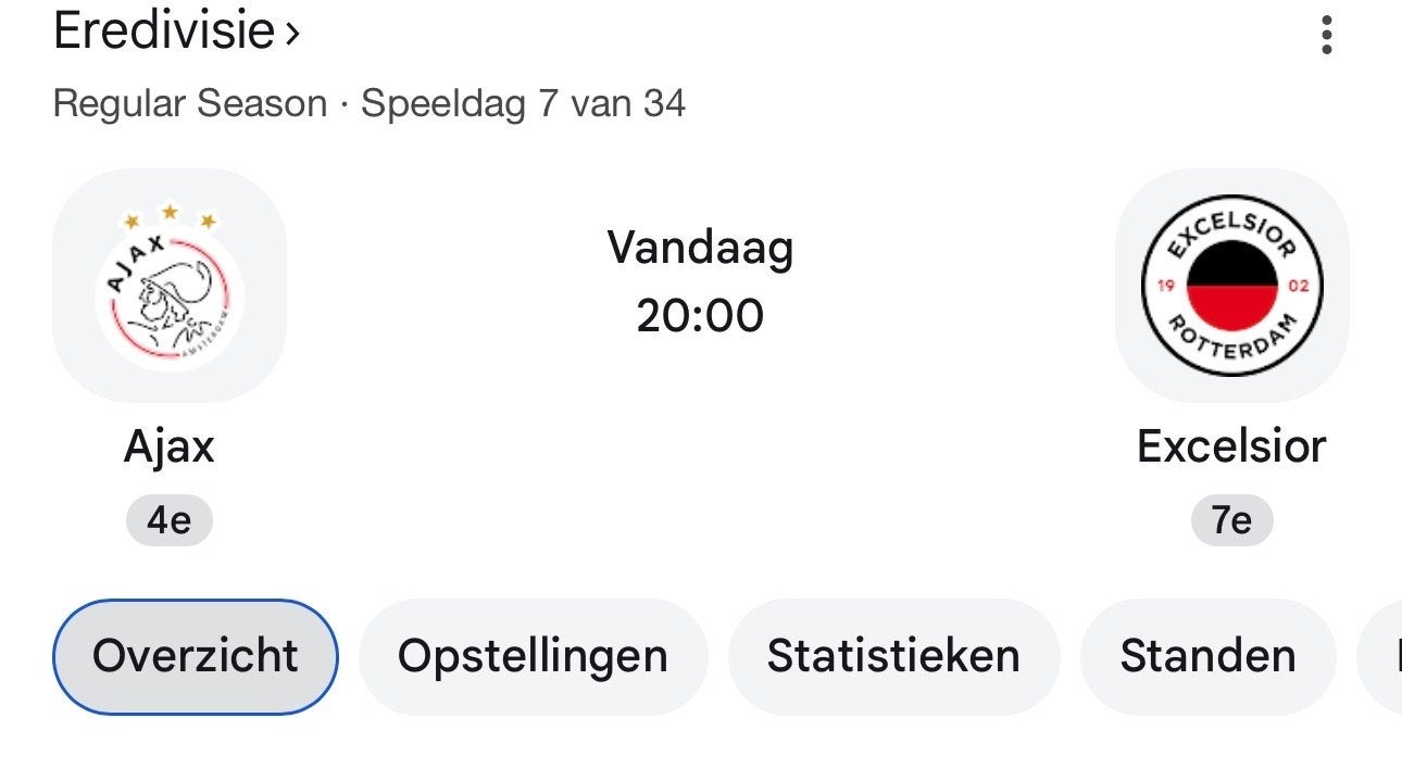 Ajax excelsior, Tickets en Kaartjes
