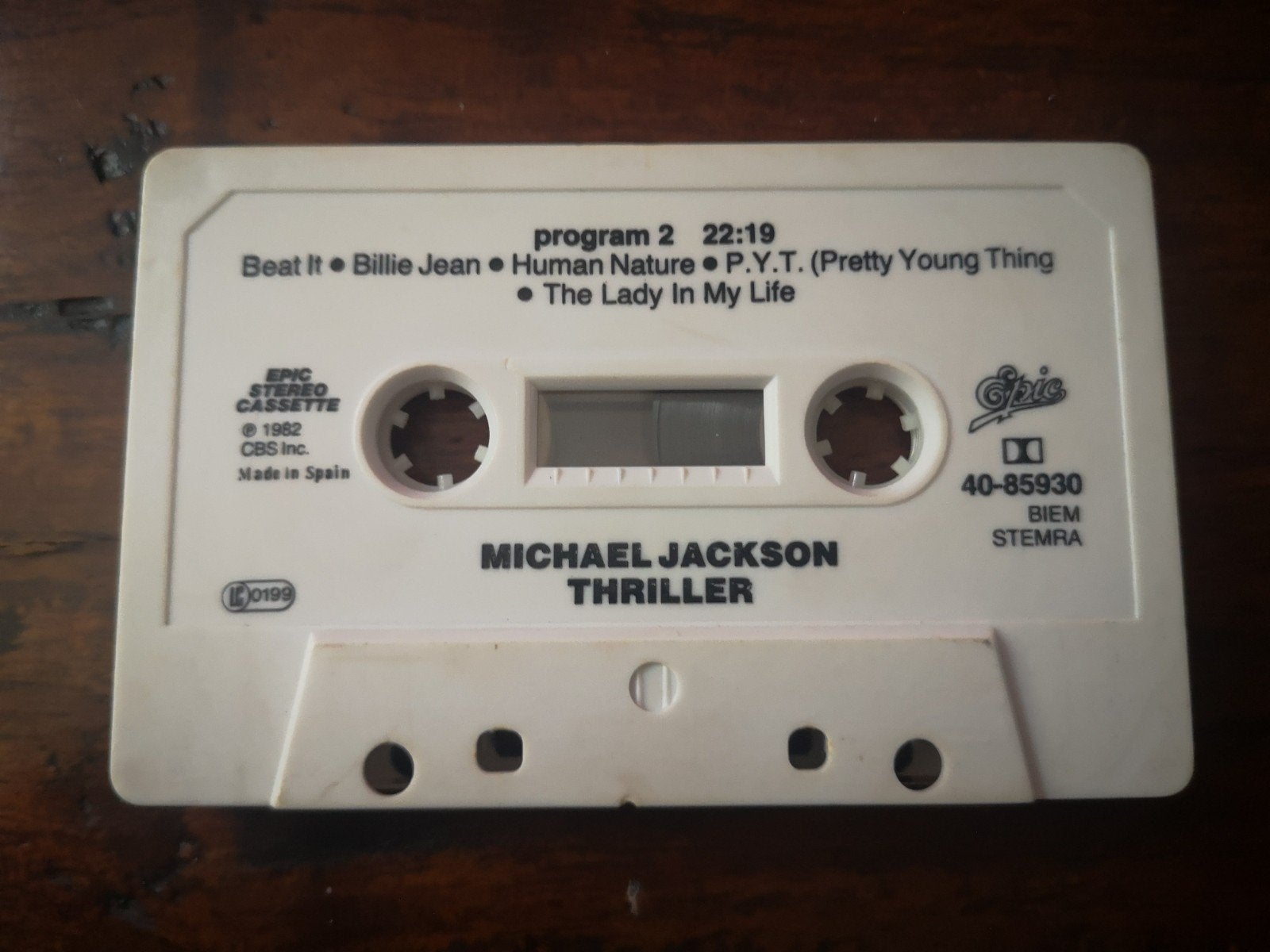 Michael Jackson - Thriller Cassette (Origineel), Cd's en Dvd's, Cassettebandjes, Gebruikt, 1 bandje, Ophalen of Verzenden, Origineel
