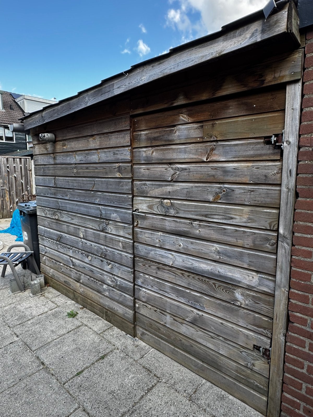 Houten Tuinschuurtje van rabat delen, Tuin en Terras, Tuinhuizen, Ophalen, 250 tot 500 cm, Schuur, Zonder ramen