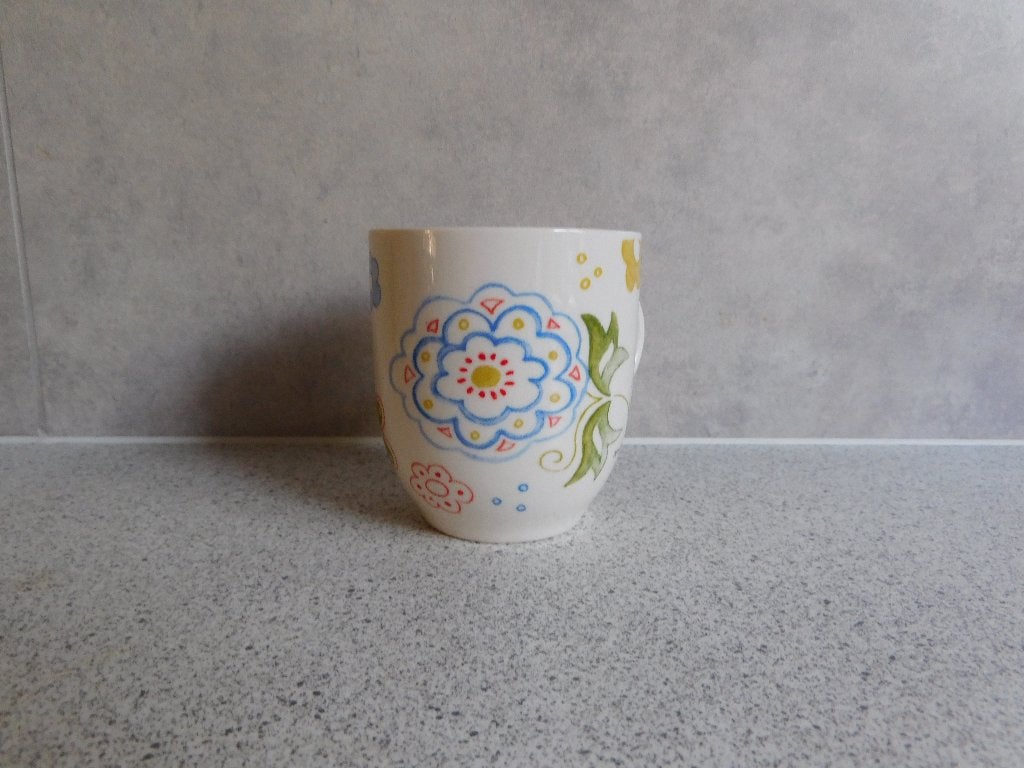 Mok 8,5x7,5 cm. Happiness JET by ter Steege, Zo goed als nieuw, Overige stijlen, Mok, Ophalen of Verzenden