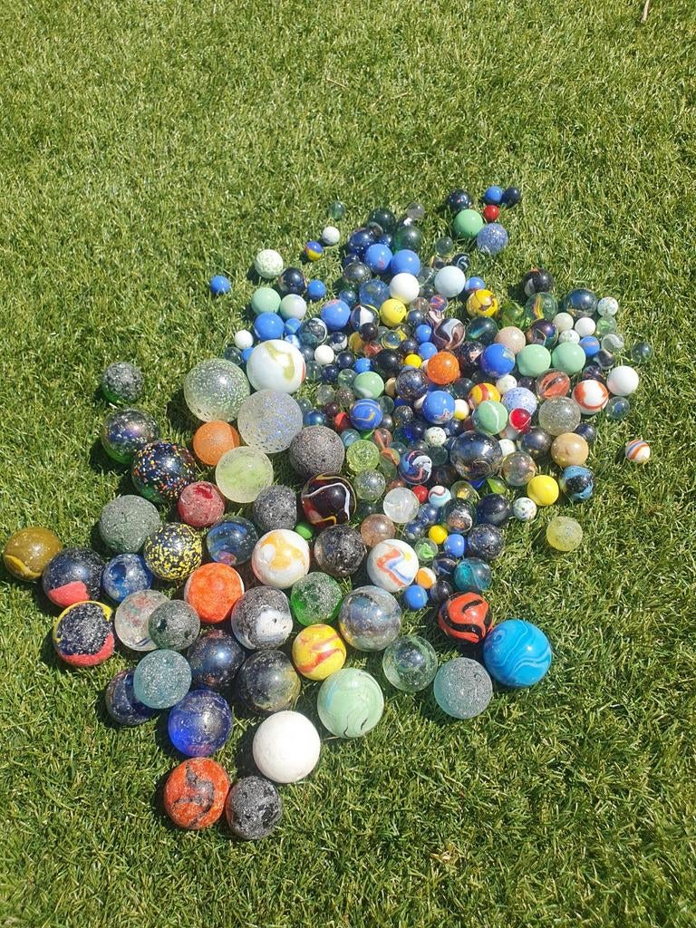 Mooie knikkers in diverse maten en kleuren, Ophalen, Gebruikt, Jongen of Meisje