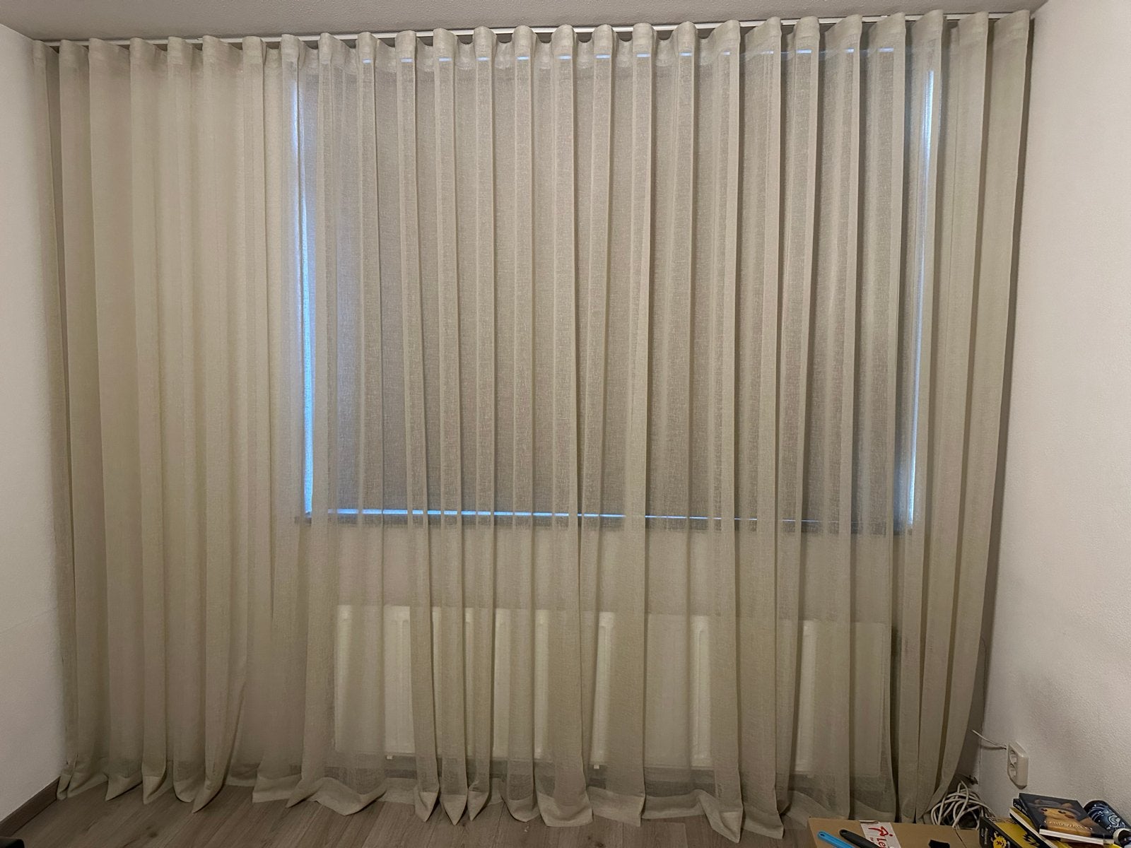 Waveplooi vitrages (beige) NIEUW vandaag alles voor €500!!!, Ophalen, Overige merken, Beige, Nieuw