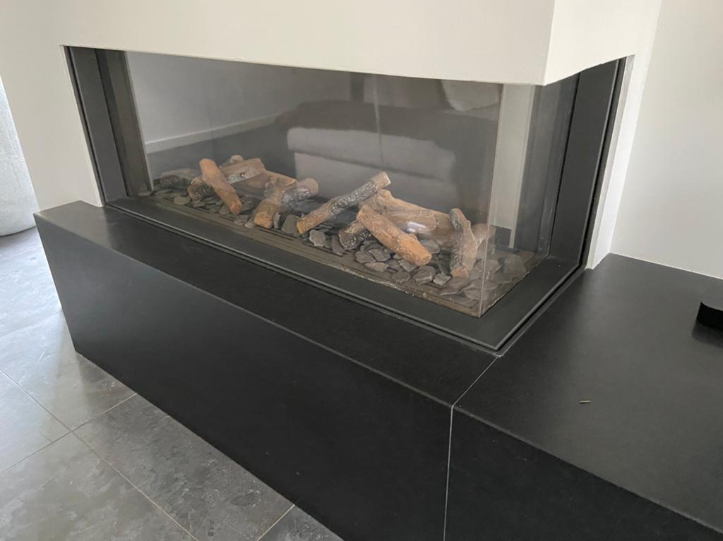 Gashaard Bellfire Corner Bell, Ophalen, Zo goed als nieuw, Inbouwhaard, Gashaard