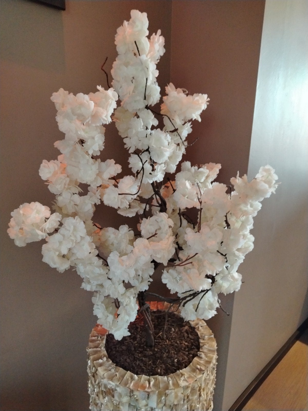 Kunst Bloesem Boom 80cm Hoog - Decoratieve Kunstplant, Binnen, Met pot of vaas, Ophalen of Verzenden, Kunststof