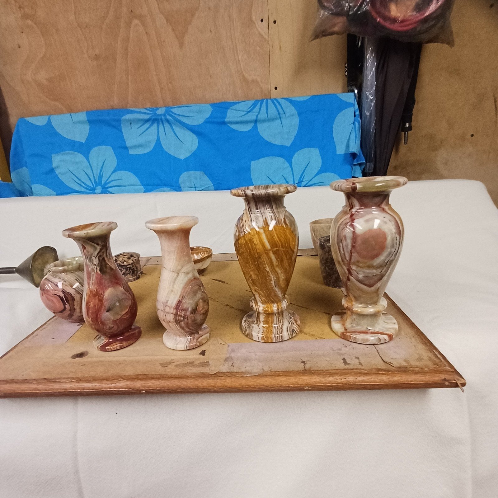 te koop onyx Vazen en decoraties natuursteen, Ophalen, Rond, Hout