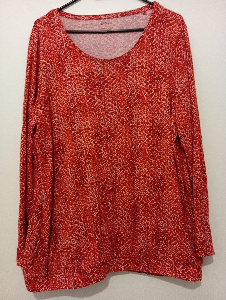 Rode met licht roze kringel dames shirt, lange mouw, maat L, Kleding | Dames, Tops, Maat 42/44 (L), Ophalen of Verzenden, Lange mouw