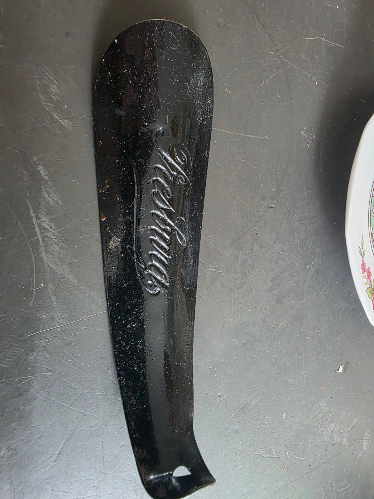 Vintage metalen schoenlepel met 'Presturas' inscriptie, Kleding | Dames, Presturas, Zwart, Overige typen, Ophalen of Verzenden