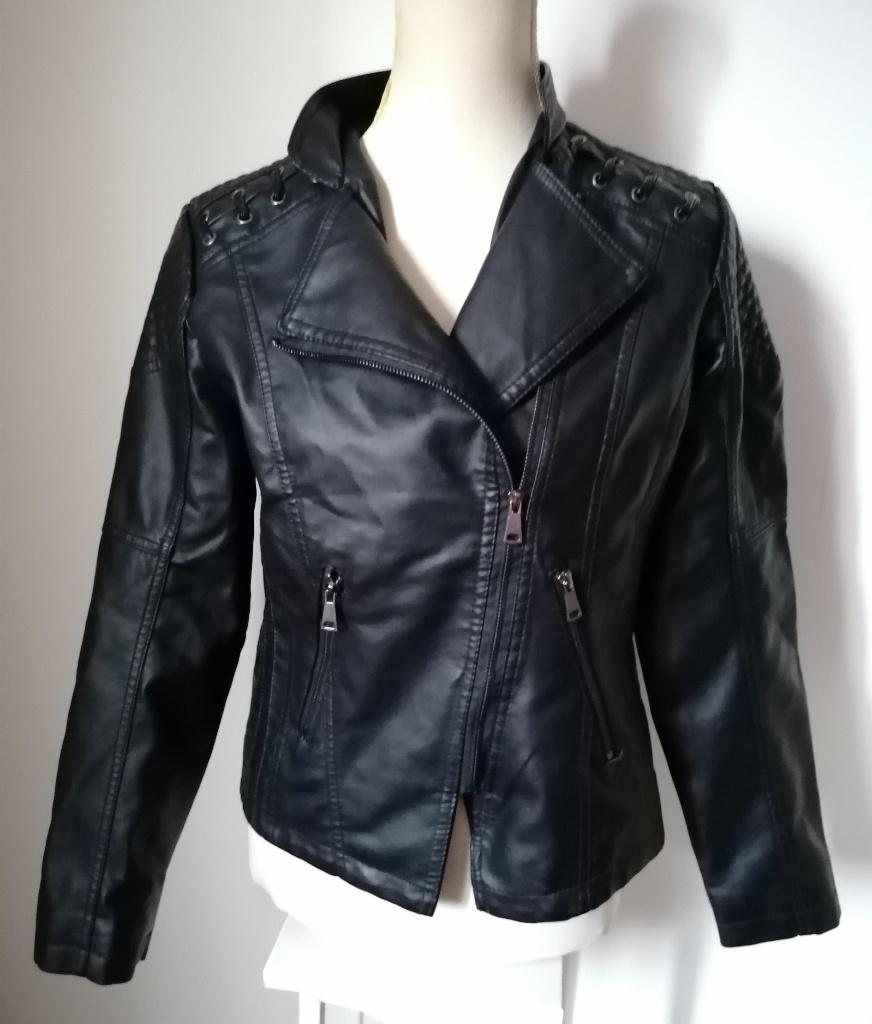SUPER LEUK imitatie leren jasje mt. M/L, Maat 38/40 (M), Zwart, Ophalen of Verzenden, Zo goed als nieuw