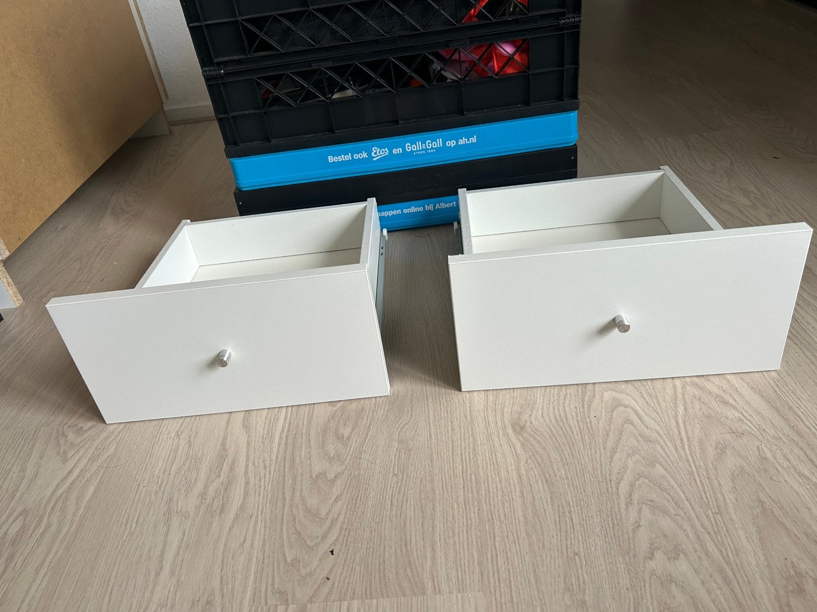 Ikea kallax inzet 2 lades wit, Ophalen, Zo goed als nieuw, 25 tot 50 cm, Minder dan 100 cm