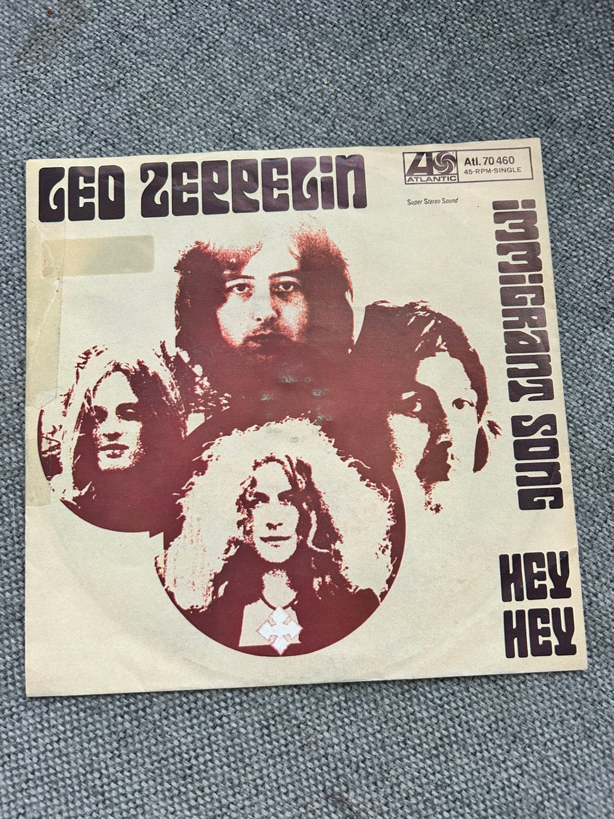 Led Zeppelin Immigrant Song, Ophalen of Verzenden, Zo goed als nieuw, 7 inch, Rock en Metal