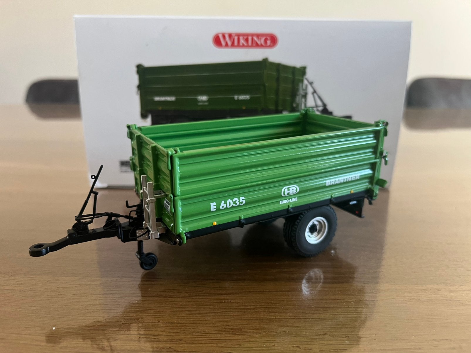 Brantner E 6035 een assige driezijdige kieper Wiking Nieuw, Ophalen of Verzenden, Nieuw, Tractor of Landbouw, Overige merken