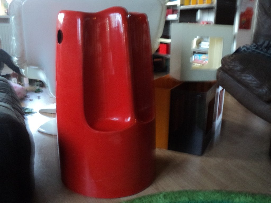 Rood kunststof space age design kruk vintage jaren 70 retro, Kunststof, Gebruikt, ?, ?