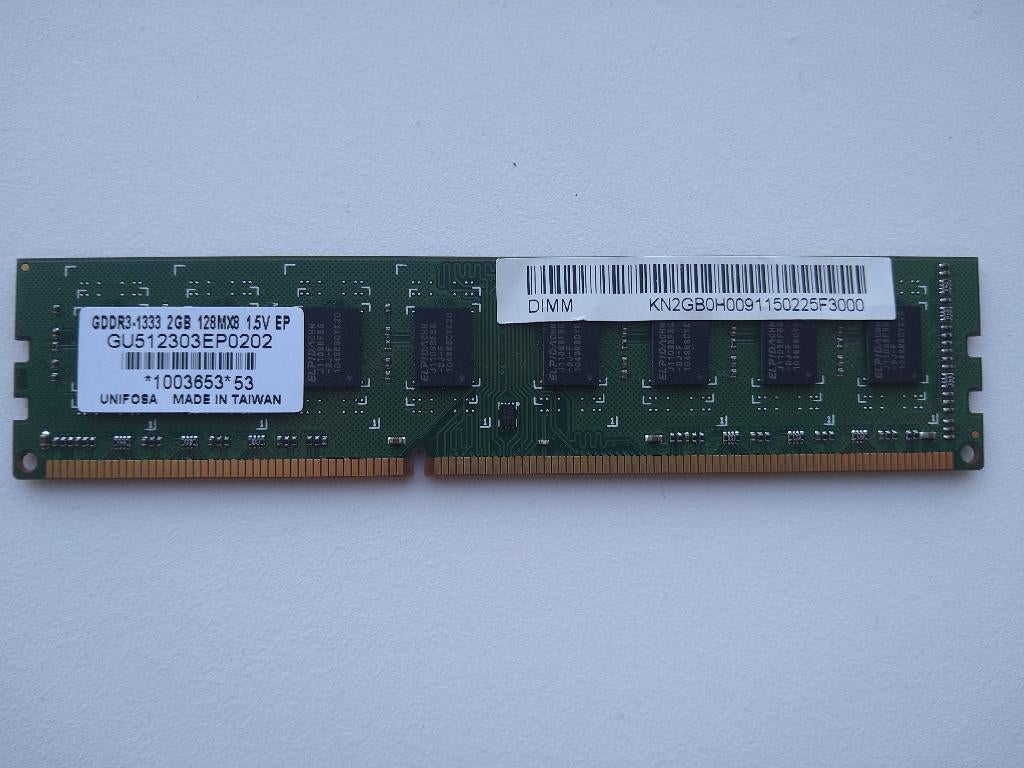 DDR3 ram geheugen module 2GB, Computers en Software, RAM geheugen, Ophalen of Verzenden, Zo goed als nieuw, DDR2, Desktop