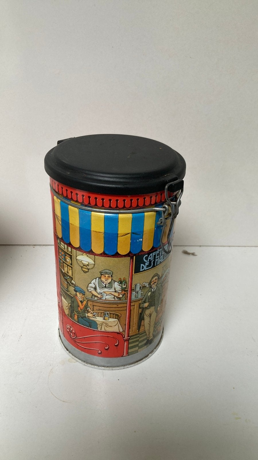 Blik koek beschuit koffie cafetaria des Halles, Verzamelen, Blikken, Ophalen of Verzenden, Zo goed als nieuw, Koffie