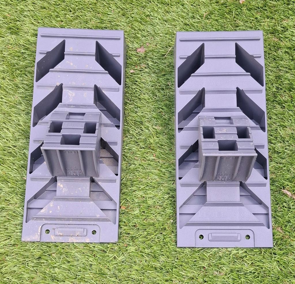 Fiamma Level Pro Oprijblokken + chock level Camper Caravan, Caravans en Kamperen, Caravan accessoires, Ophalen of Verzenden, Zo goed als nieuw
