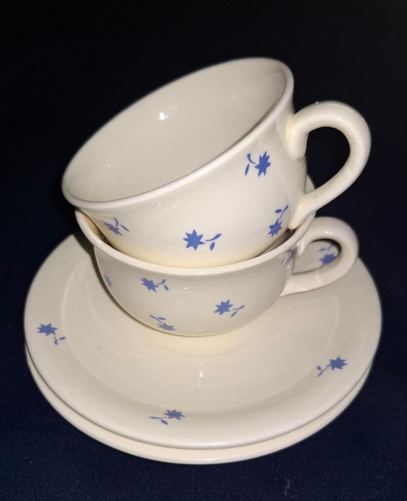 Schattige Kop en Schotel (2x) / Colditz VEB – Jaren '50/'60, Ophalen of Verzenden
