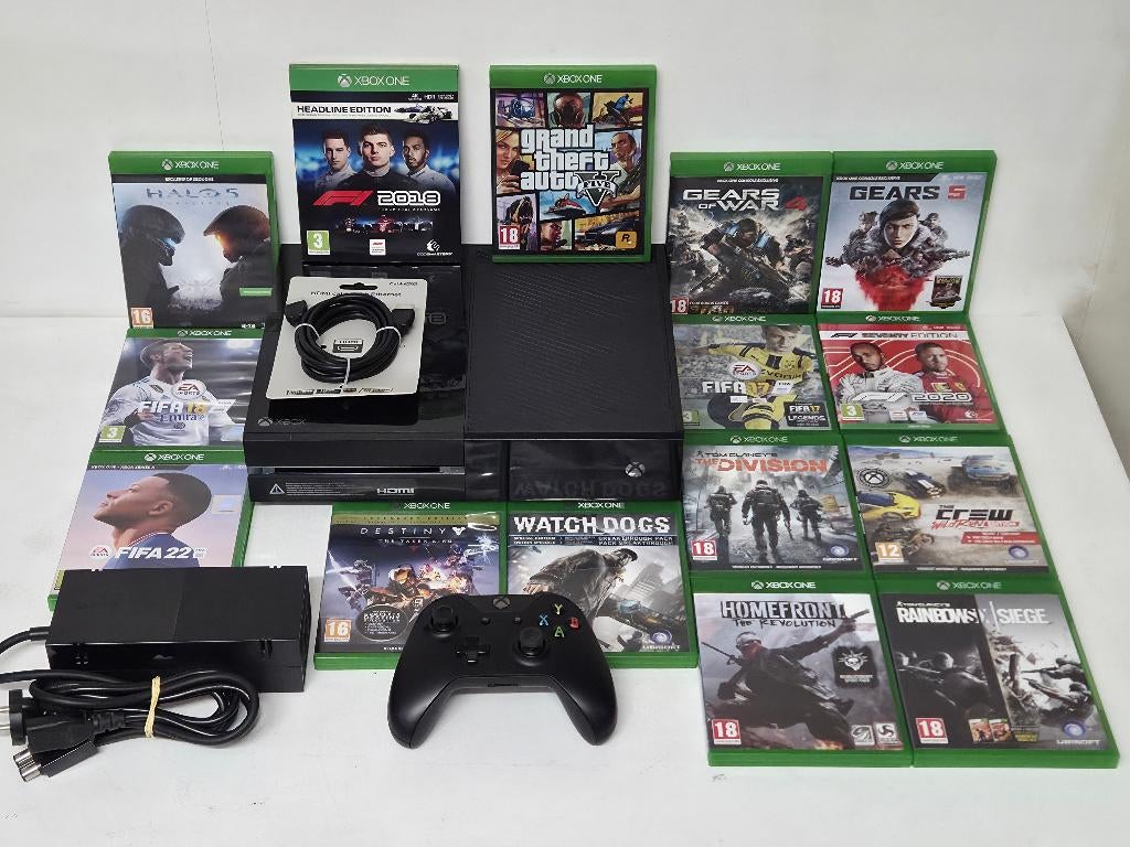 Xbox One + Veel Spellen & Controller, Spelcomputers en Games, Spelcomputers | Xbox One, Gebruikt, Xbox One, 500 GB, Met 1 controller
