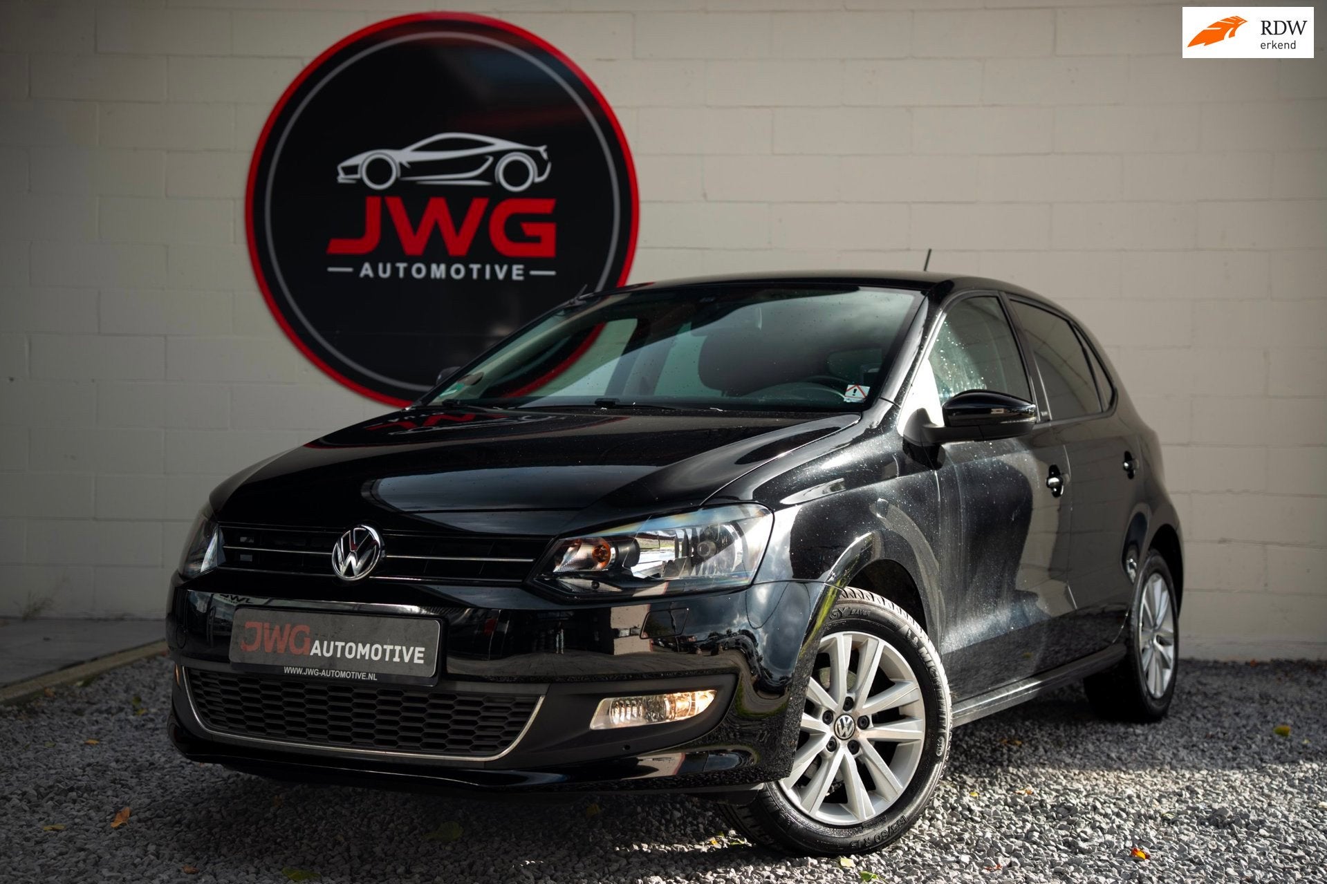 Volkswagen Polo 1.4 FSI Automaat/Airco/Stoelverwarming, Auto's, Gebruikt, Zwart, 4 cilinders, Verwarmde buitenspiegels