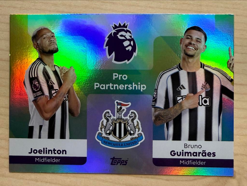 Topps Premier League Pro Partnership Joelinton/Guimarães, Ophalen of Verzenden, Nieuw, Buitenlandse clubs, Spelerskaart