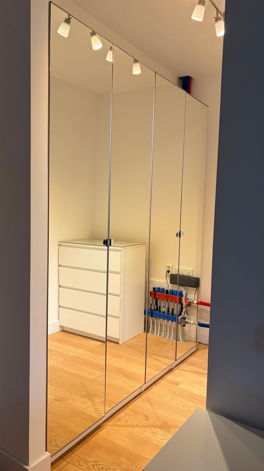 IKEA PAX/VIKEDAL Mirrored Shoe Cabinet – 200x236 cm, Ophalen, 200 cm of meer, 150 tot 200 cm, 25 tot 50 cm