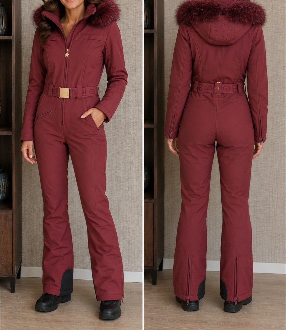 Nieuw goldbergh skipak ski pak wijnrood parry mt 34, Kleding | Dames, Wintersportkleding, Ophalen of Verzenden
