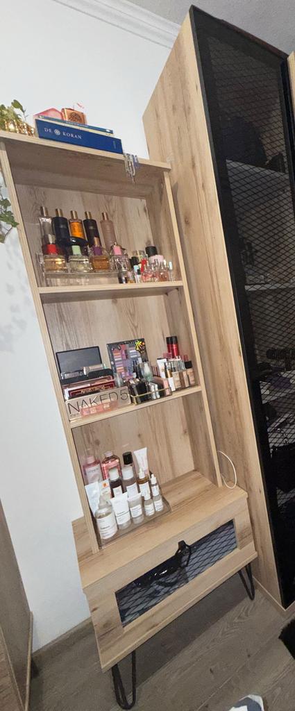 Houten Boekenkast met Industriële Details, Huis en Inrichting, Kasten | Overige, Ophalen, Gebruikt