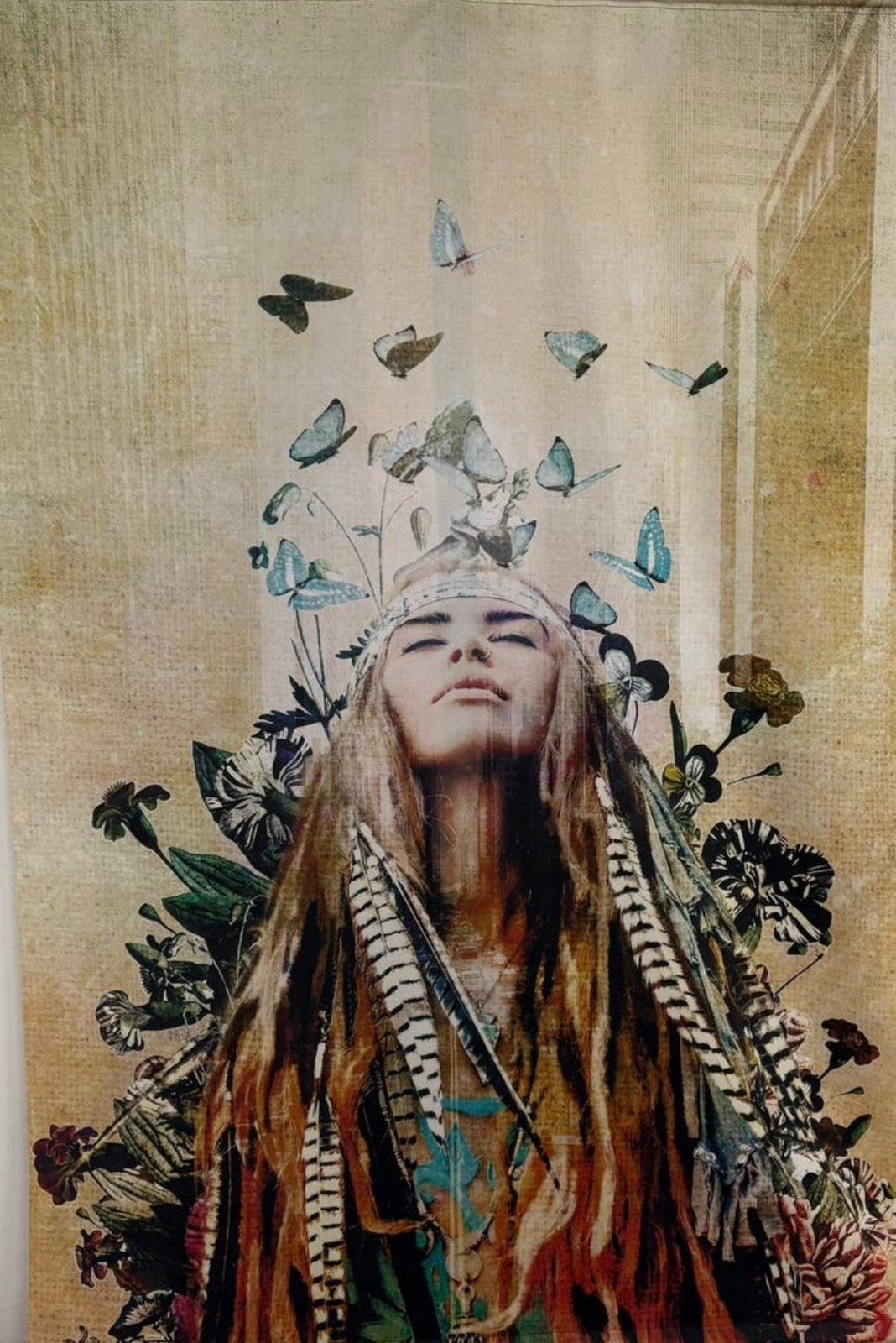 Decoratief wanddoek – Bohemian stijl – 120 x 175 cm, Boho, 175 cm, Zo goed als nieuw, 120 cm