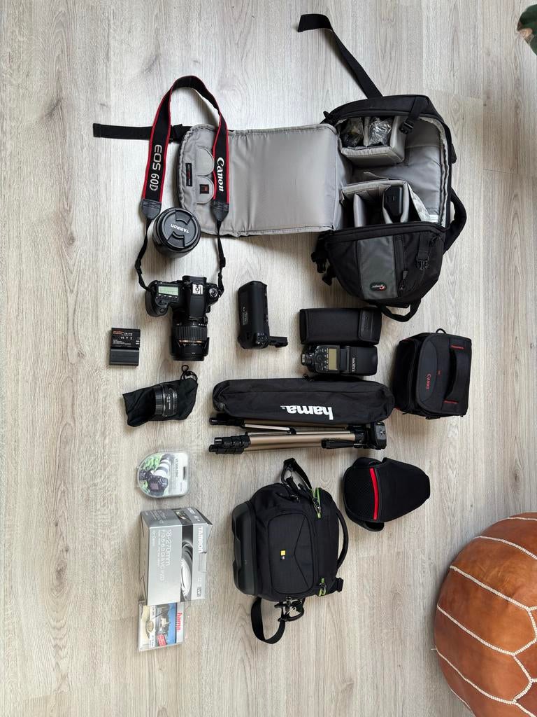 Complete Canon EOS 60D 18-270 Fotografie Set met Accessoires, Ophalen of Verzenden, Zo goed als nieuw