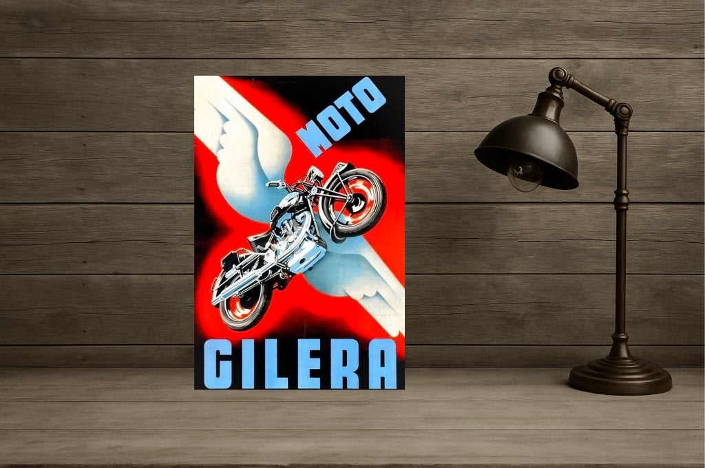 Gilera bord | 20x30cm | Gilera motor 125cc 250cc, Ophalen of Verzenden, Nieuw, Reclamebord