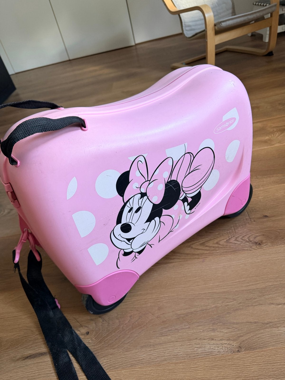 Samsonite Minnie Mouse kinderkoffer met wieltjes, 40 tot 60 cm, Gebruikt, 20 tot 30 cm, Roze