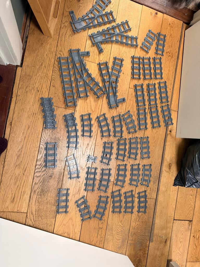 Lego Treinrails en Wissels - Grote Set, Overige merken, Gebruikt, Gelijkstroom of Wisselstroom, Rails